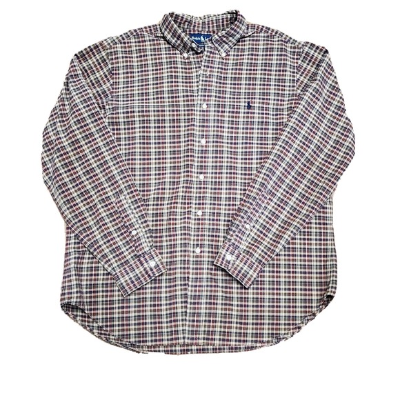 Ralph Lauren Other - Ralph Lauren Men's Tan Plaid 100% Cotton Button Down Shirt Size XL
